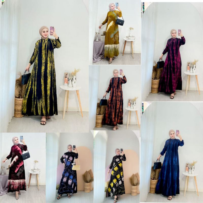Gamis Rayon Asli Batik Cap Malaman Pekalongan