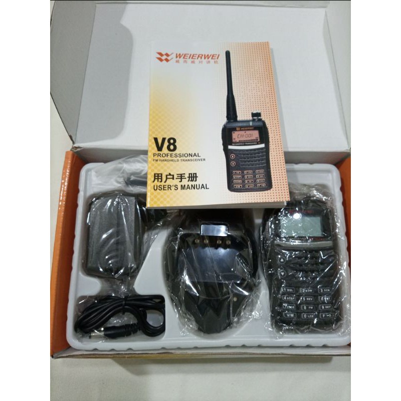 WEIERWEI VEV-V8 PLUS HT werwey Vev V8 single band VHF Handy Talkie VEV v8 + Garansi 1 tahun