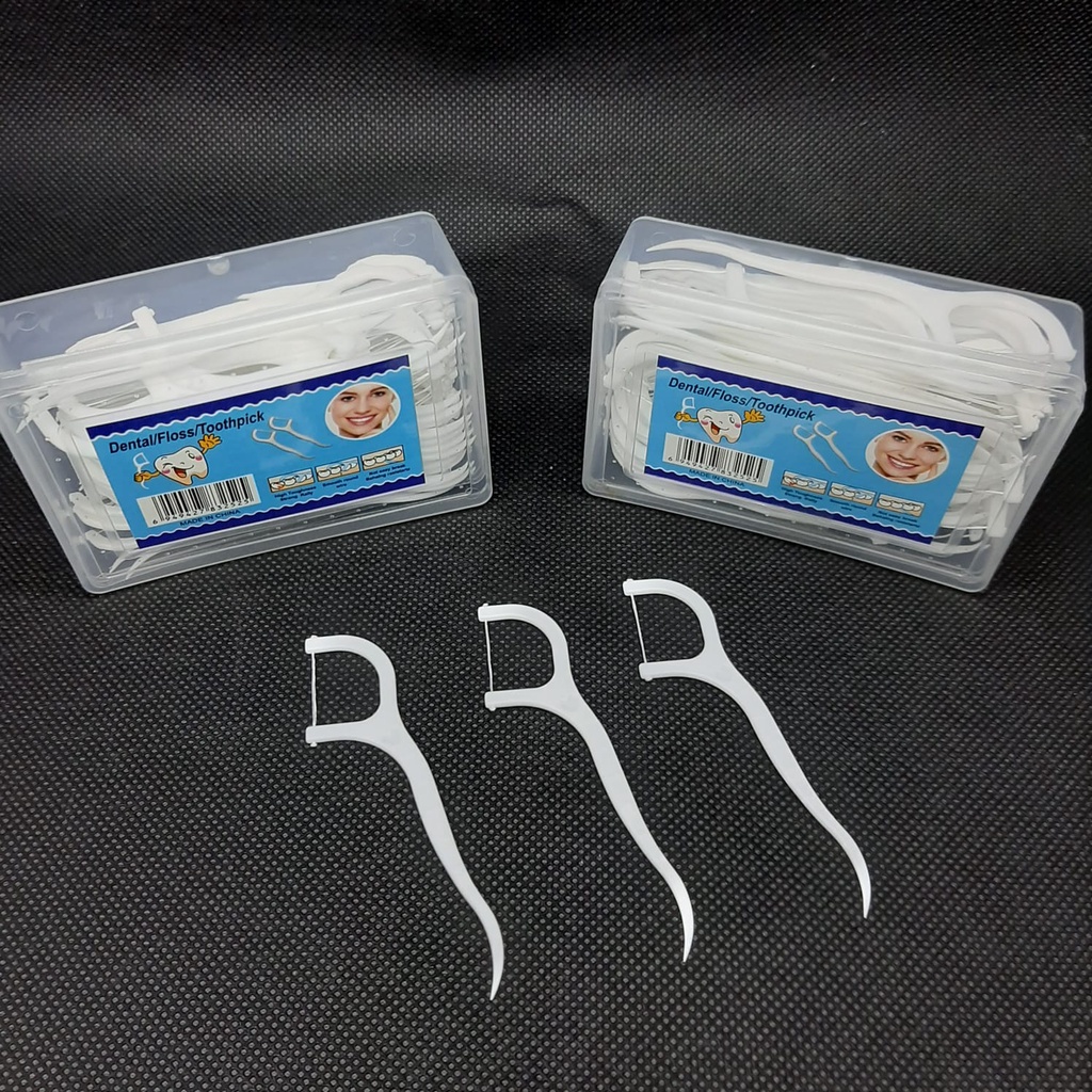 DENTAL FLOSS / TUSUK GIGI BENANG 1PACK 30PCS/Tusuk Gigi Benang isi 30Pcs High Quality Higienis with Box / Tusuk Gigi Benang isi 30Pcs with Box