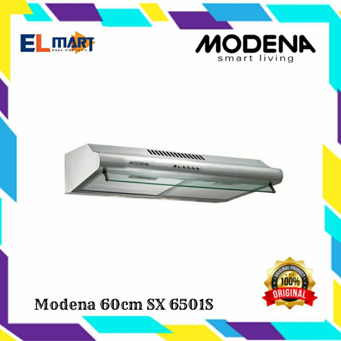 Modena Cooker Hood 60cm SX 6501S 6501 S Silver Penghisap Asap Dapur