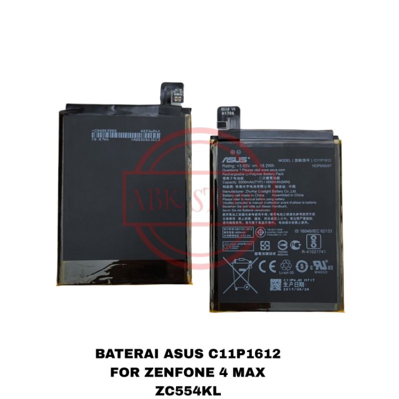 BATRE BATERAI BATTERY ASUS C11P1612 FOR ZENFONE 4 MAX ZC554KL X00LDD ORIGINAL