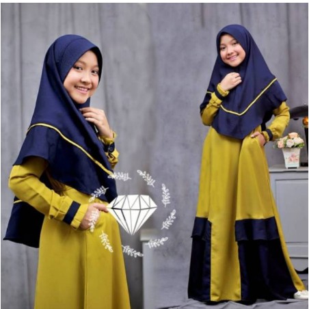 Gamis Anak Terbaru 2020 Shanum Cantik Murah Matt Jeanswash HD969 Sienna Kids Gamis Cantik Motif Bun