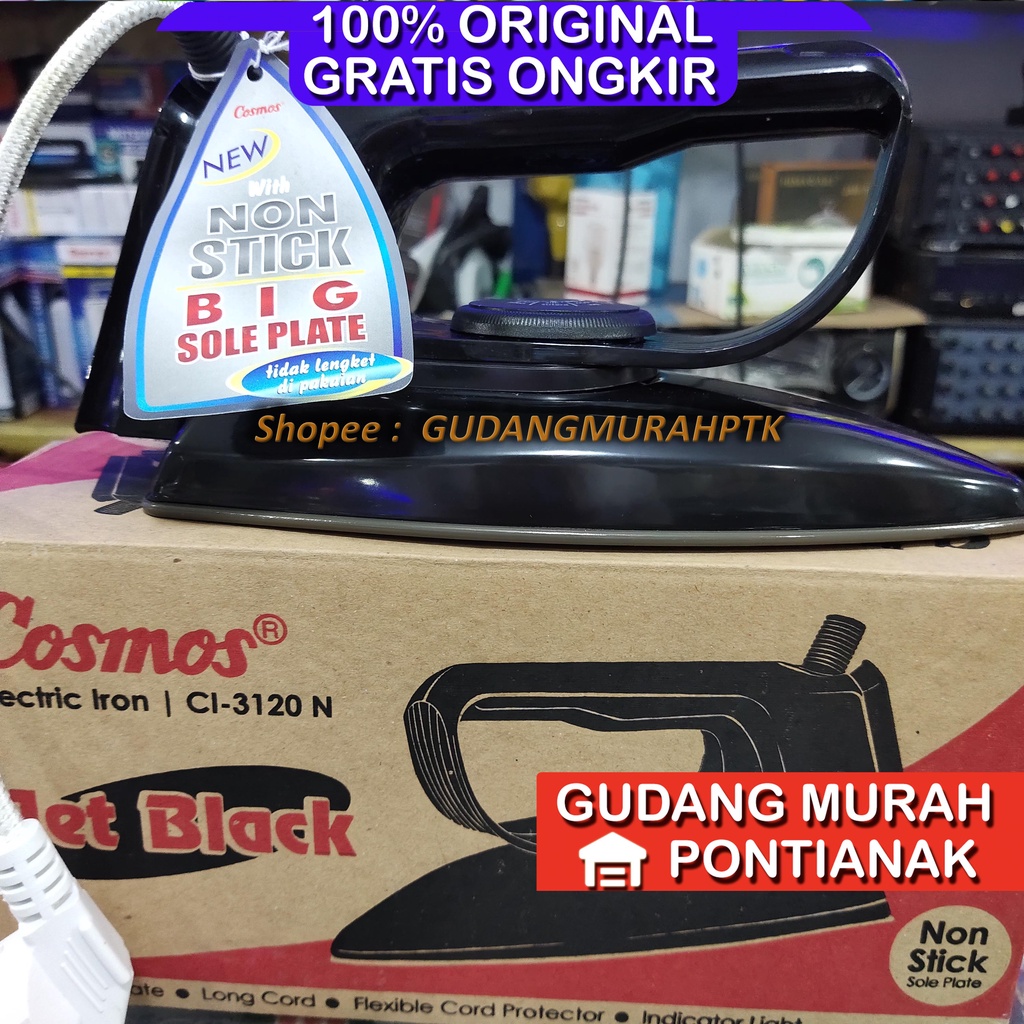 Setrika Cosmos Non Stick Soleplate CI-3120 N Setrikaan Anti Lengket iron