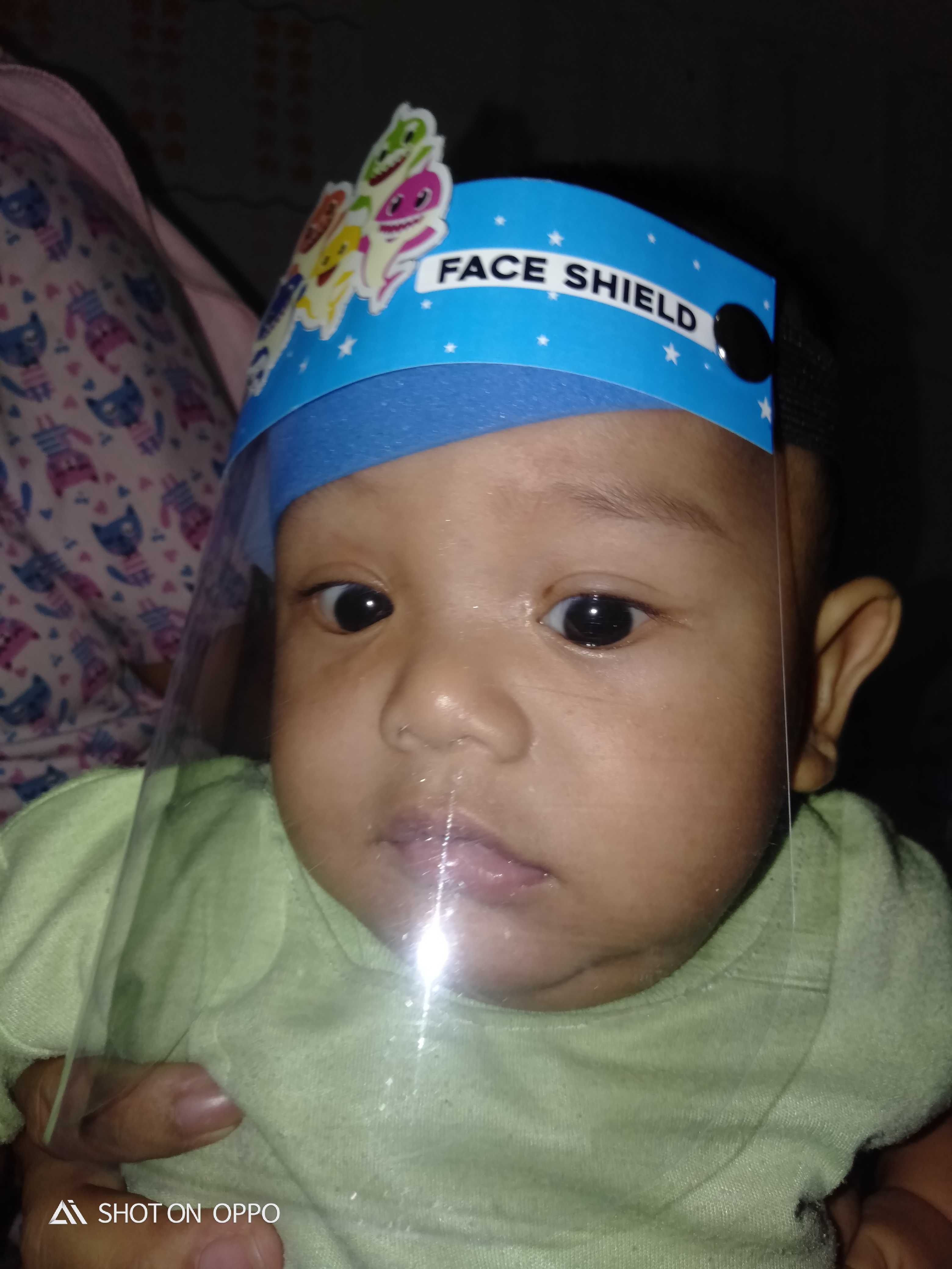 Face Shield Baby Open Apd Avanger Ironman Spiderman Baby Shark