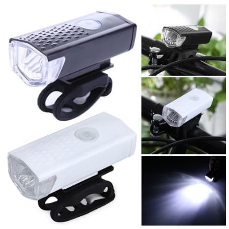 Lampu Depan Sepeda Waterproof / Lampu LED USB 3 Mode Rechargeable