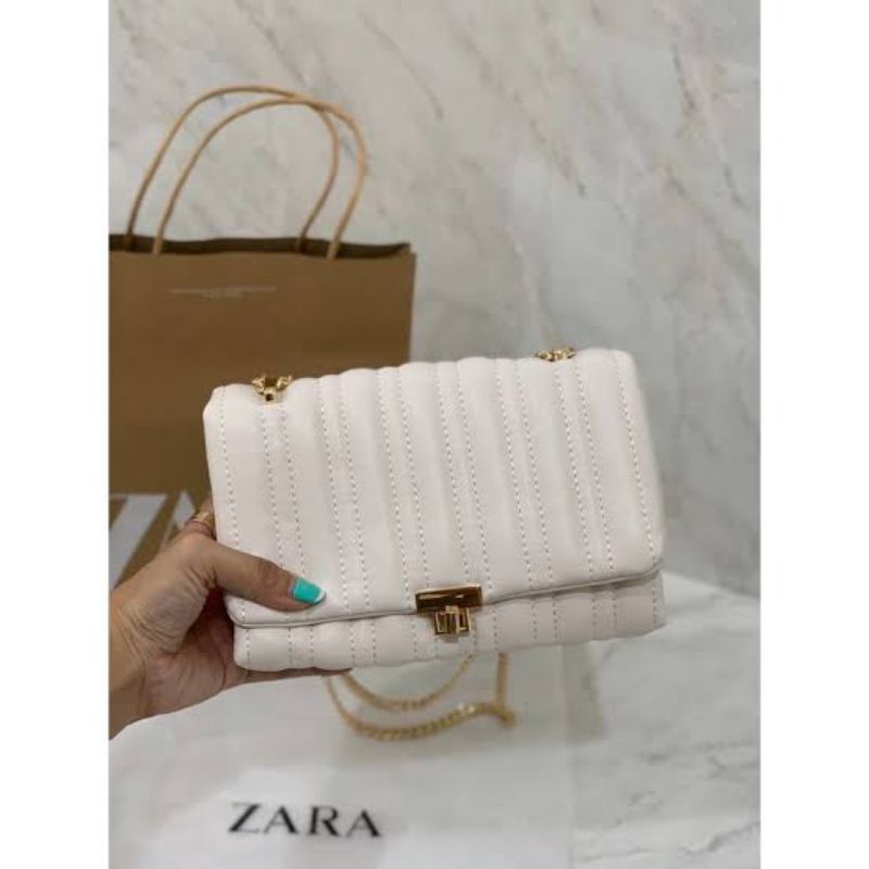 ZARA QUILTED MIDI CROSSBODY BAG ORIGINAL 100%