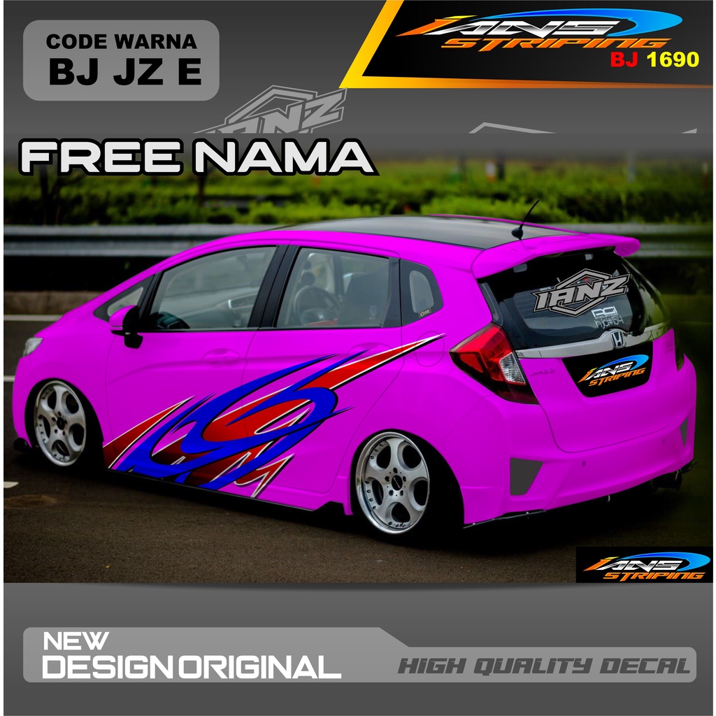 STIKER DECAL MOBIL HONDA JAZZ JES AYLA AGYA / STIKER MOBIL TERBARU / VARIASI STIKER MOBIL