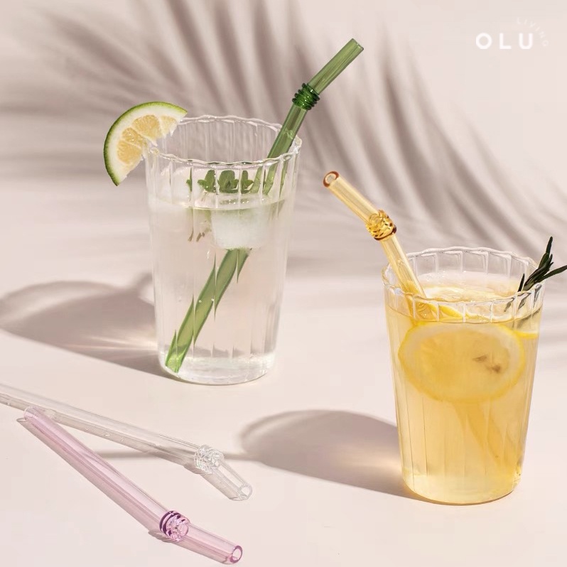 Colory Straw - sedotan kaca warna warna, sedotan bening, straw, reusable straw