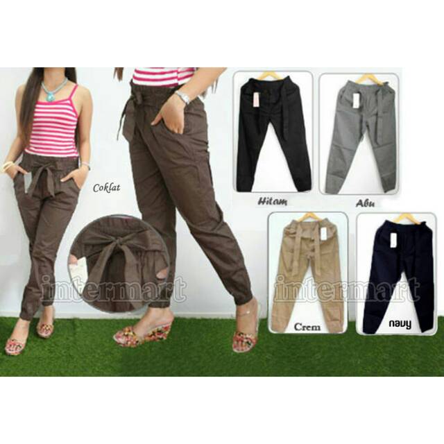  Celana  Joger Strit Jogger  Pants Cotton Stretch Katun 