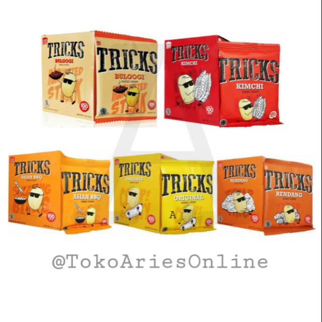 

Tricks Baked Crisps All Variant (BARU CHEESE RAMYEON/Original/ Asian BBQ/ Kimchi/ Cheese Ramyeon)