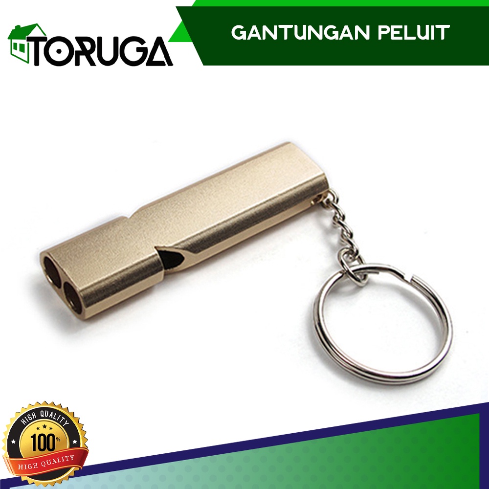 Gantungan Kunci Mobil Motor Rumah Peluit Survival Outdoor Emergency Whistle Keychain