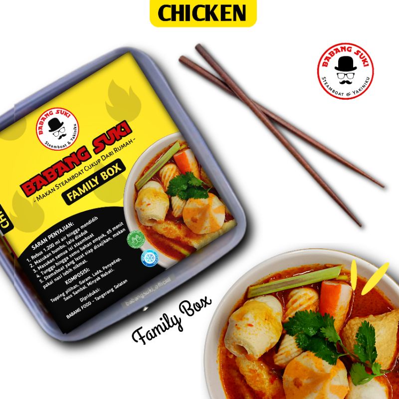 

STEAMBOAT SUKI FAMILY BOX CHICKEN SOUP FOR 4 ORANG