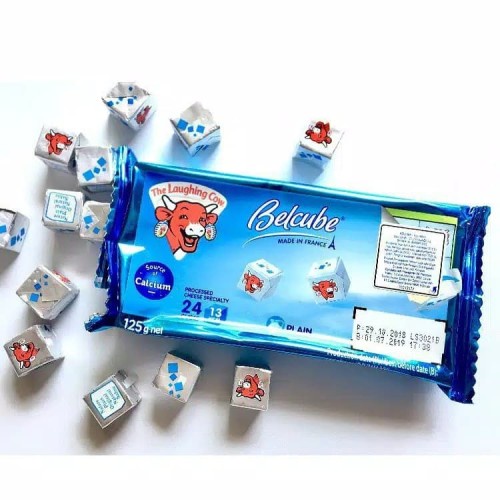 VnM008BP | Belcube Keju Mpasi Bayi Sehat / Keju Mpasi Bayi Belcube Plain Cheese MPASI 125gr / The Laughing Cow Belcube Mpasi / Bahan Mpasi Bayi Organik / Perlengkapan Mpasi Bayi