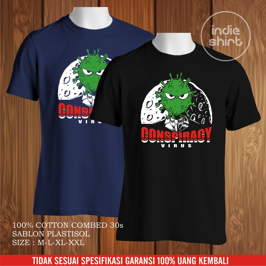 Kaos Corona Conspiracy / Kaos Covid19 World Tour / Kaos Coronavirus / Bukan Kaos Minion Bike