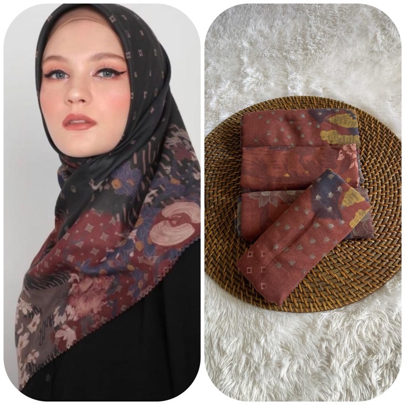 251- 300  Hijab segiempat voal motif-299