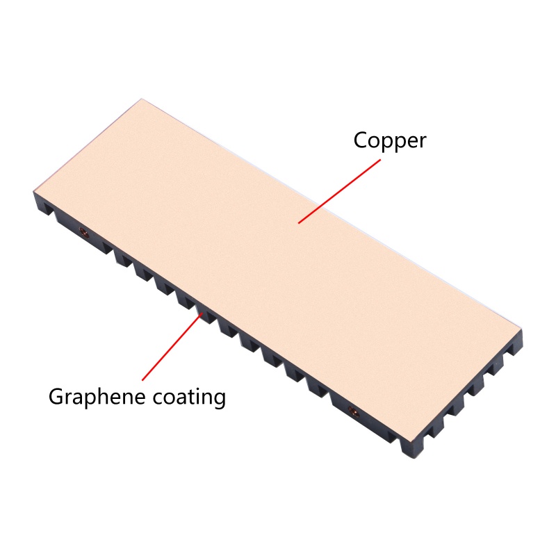 Bt Heatsink Graphene Tembaga Murni Untuk M.2 NGFF 2280pci-E NVME SSD Pendingin Thermal Pad Cooler Radiator 70x23x8.5mm Untuk