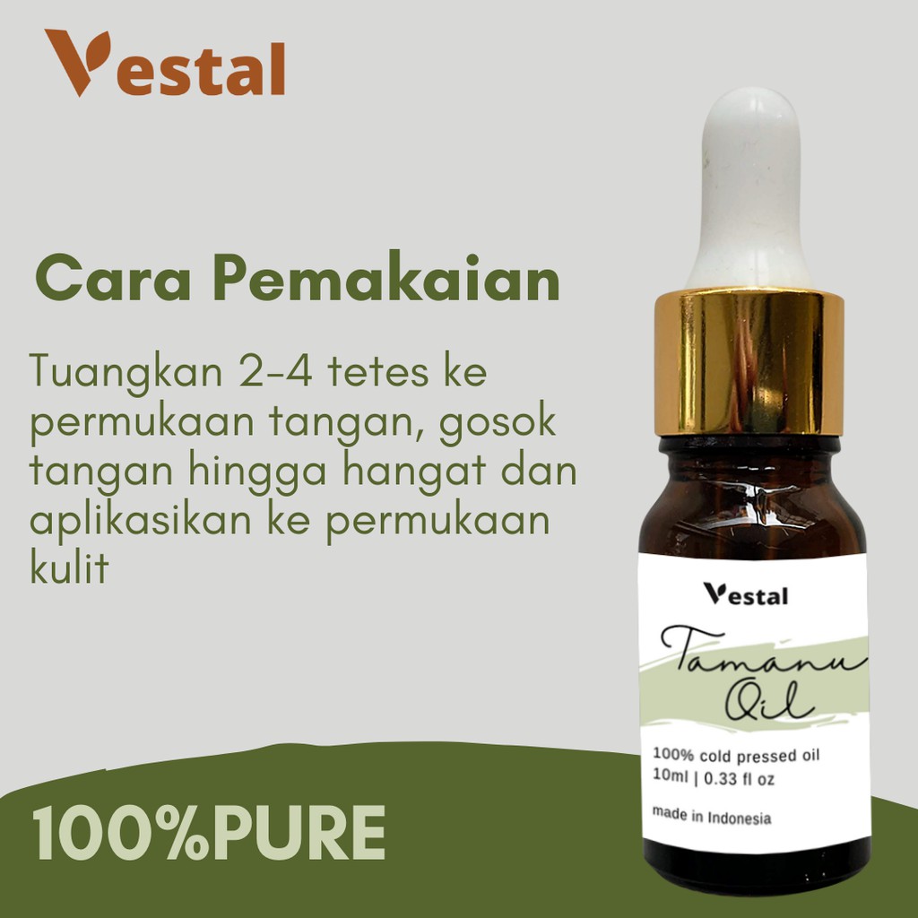 VESTAL TAMANU OIL 10 ML | 100% PURE - PERAWATAN WAJAH