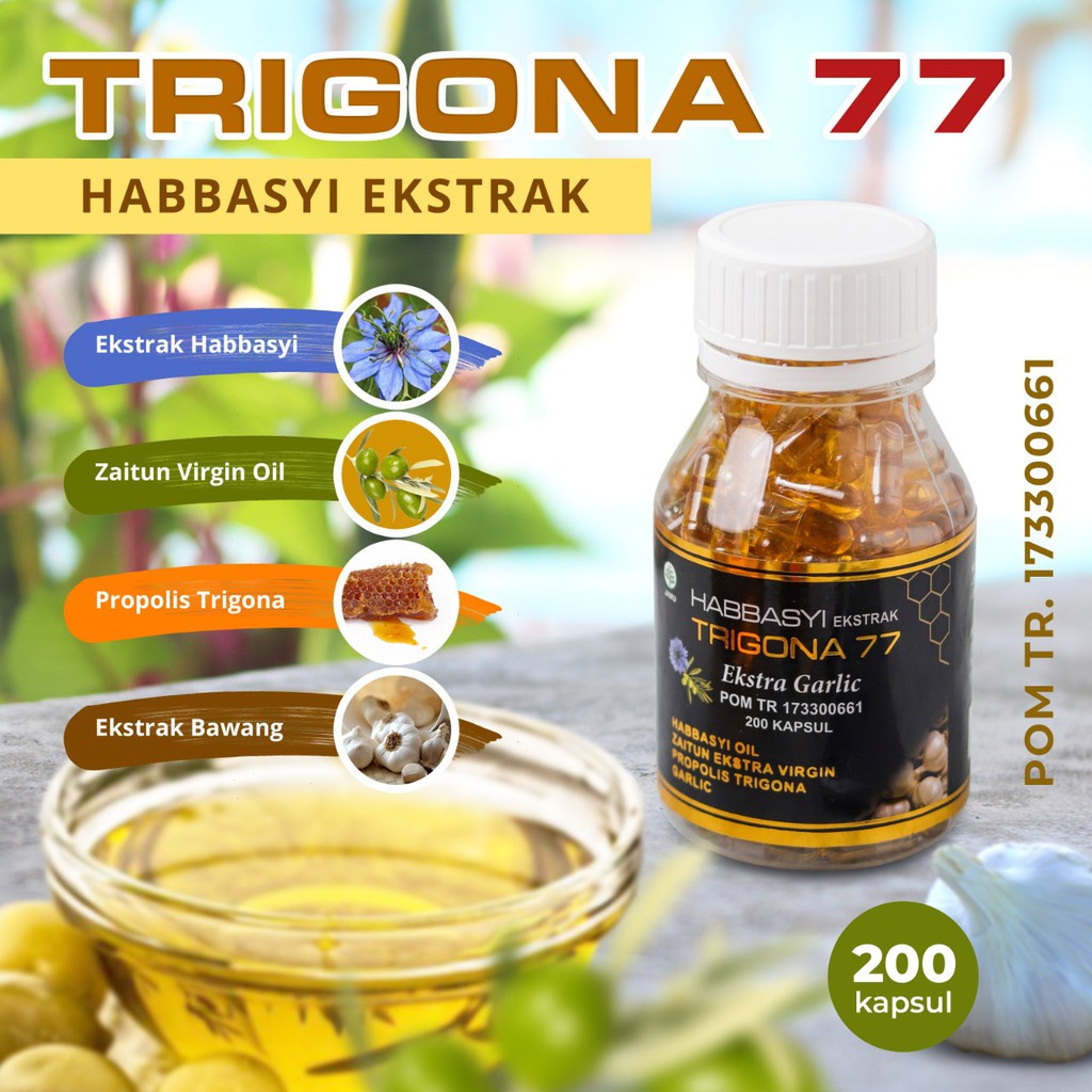 Habbatussauda Extra Garlic Propolis Trigona 77 Original Asli