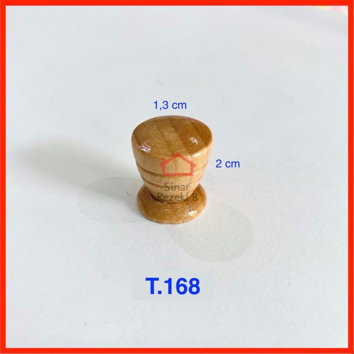 Tarikan Kayu 168 Coklat / Handle Cokelat Laci Pintu Lemari Nakas Serat