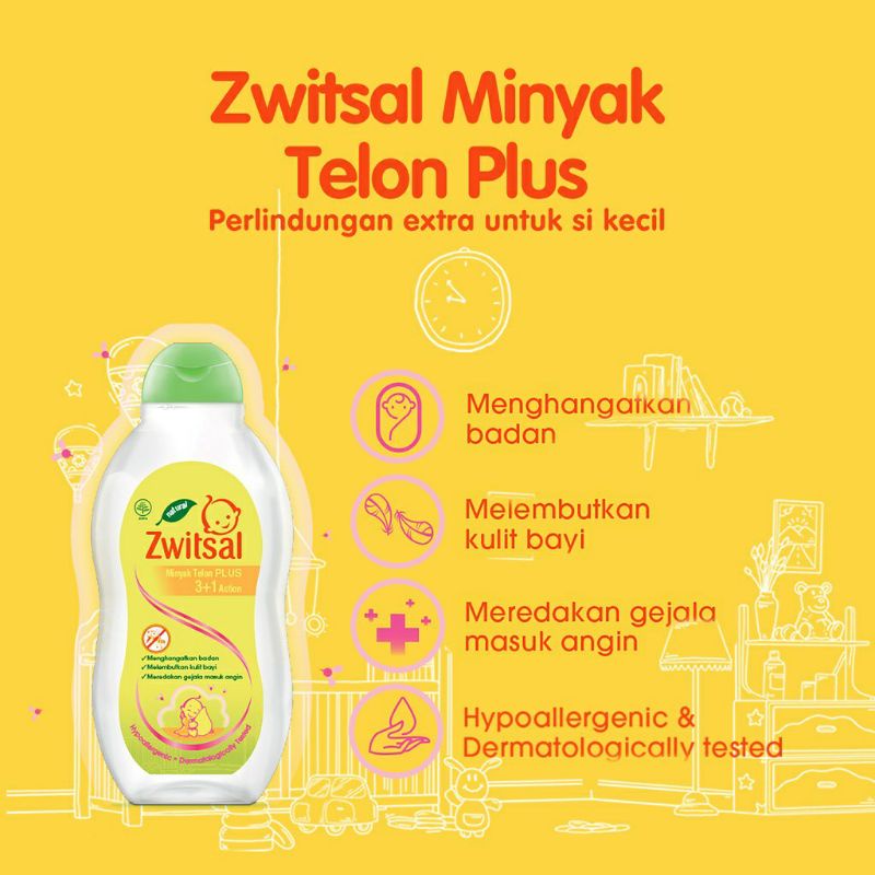 Zwitsal Minyak Telon Plus 3+1 100ml