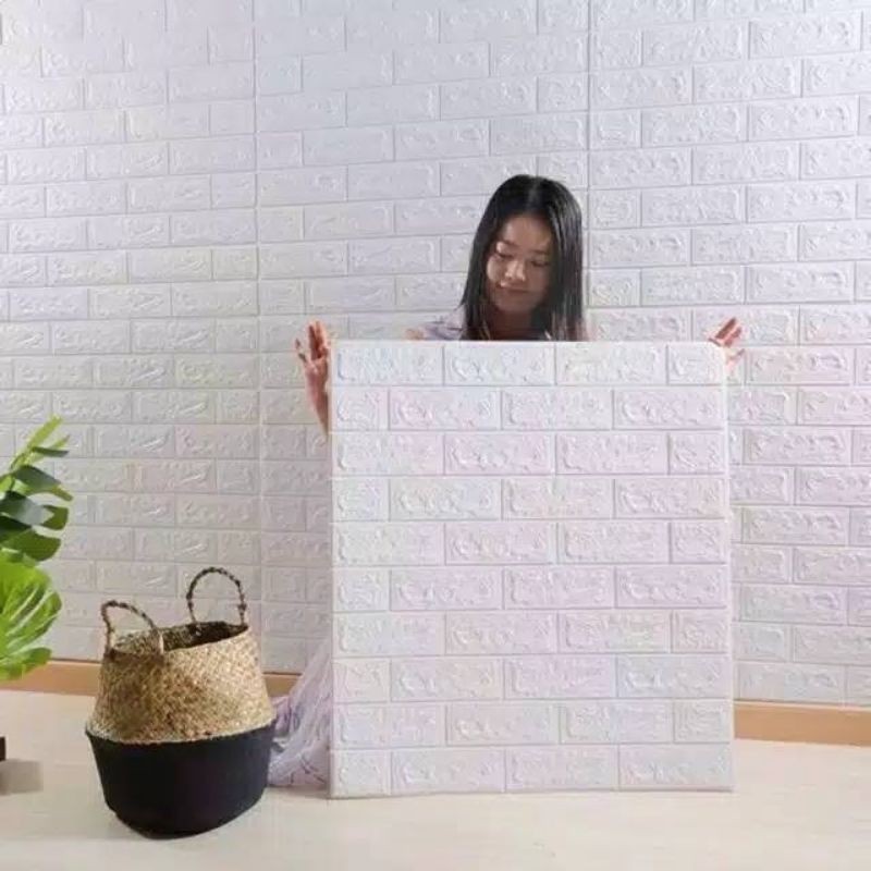 Wallpaper 3D Dinding  Foam Batu Bata Waterproof Brick 