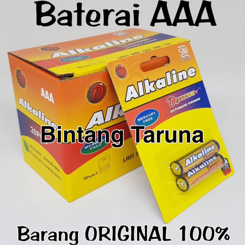 Baterai Dynamax AAA  Alkaline Battery AAA Dynamax LR03 Batrai A3 Alkaline Dynamax