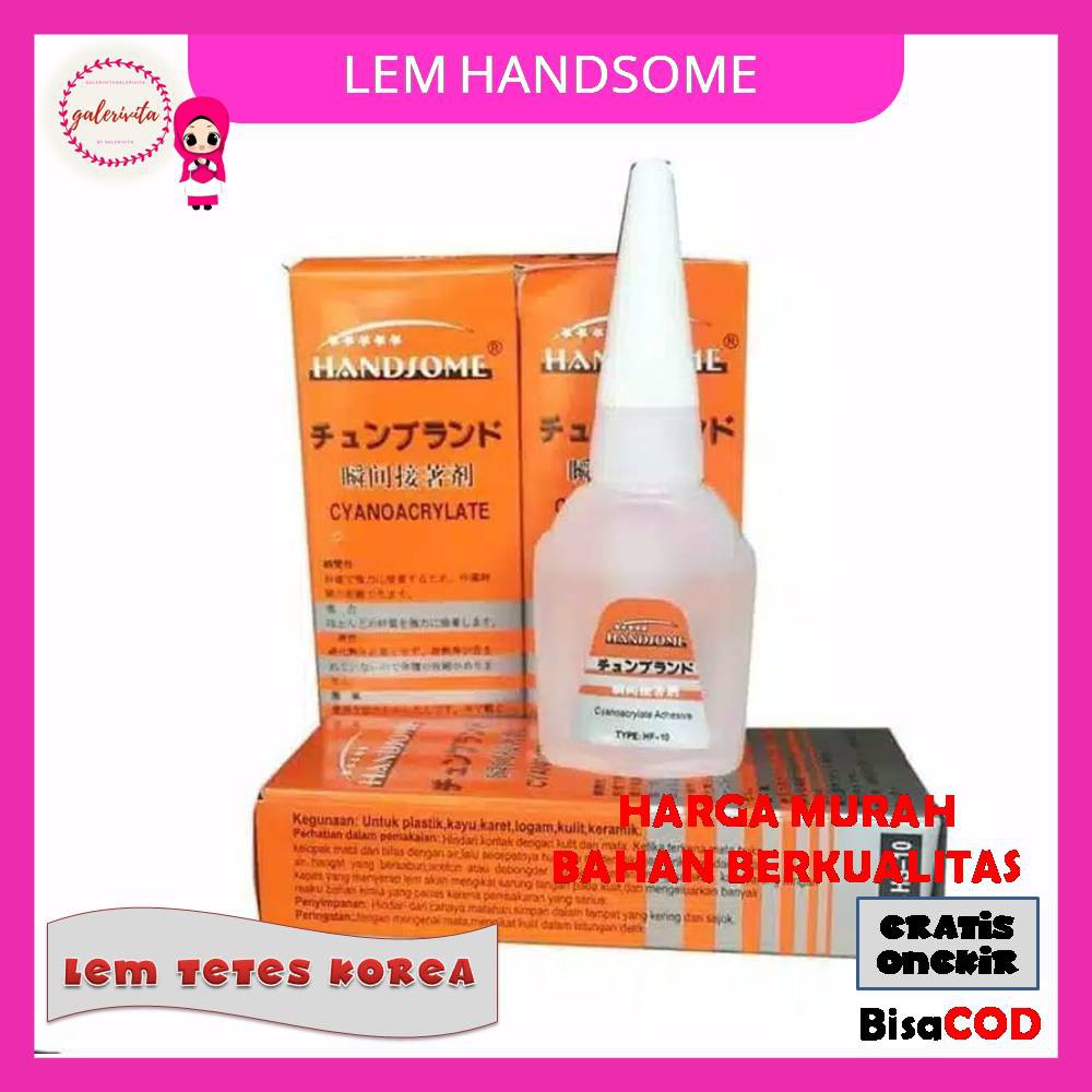

Lem Handsome / Lem Tetes Korea Serbaguna / Lem Besi / Lem Serbaguna