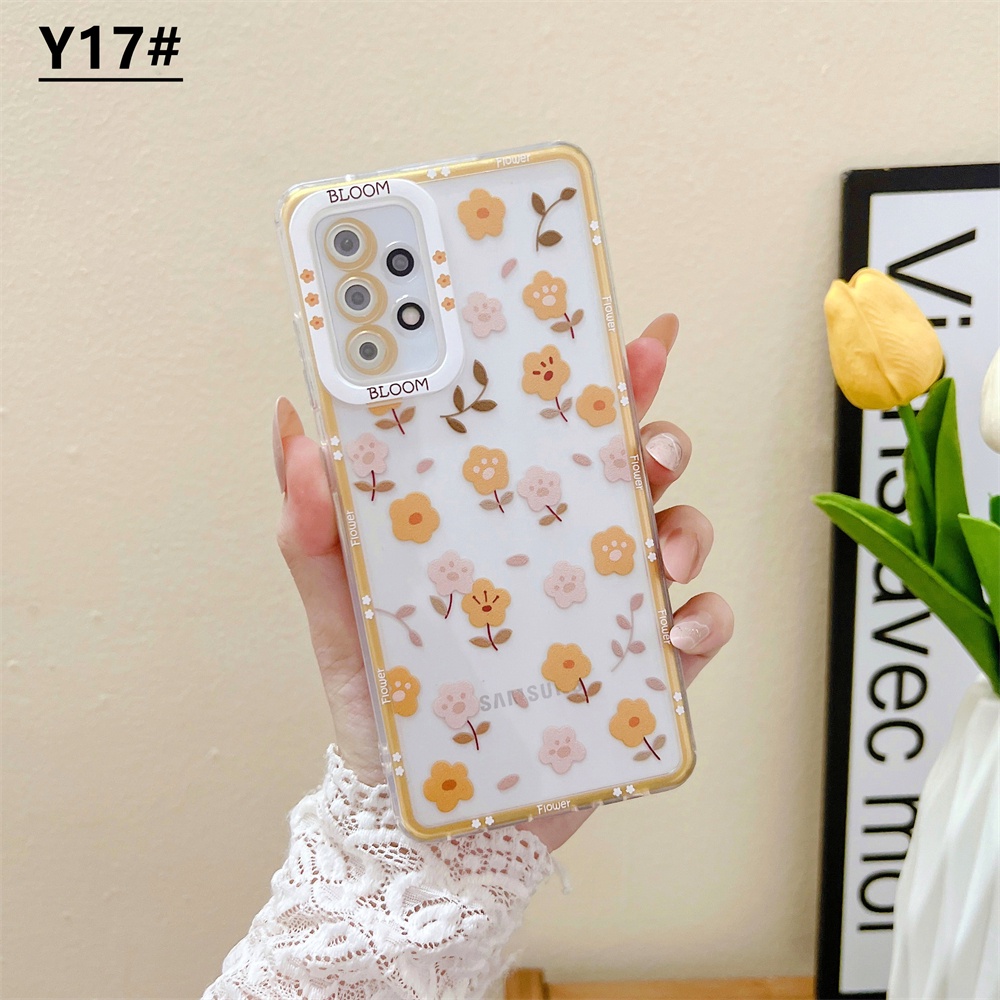 Casing TPU OPPO A16 A95 A55 A76 A96 A15 A54 A15S A74 A5S A12 A7 A3S A31 A37 A53 A92 A52 F11 Reno 7 6 5F 4F Motif Bunga