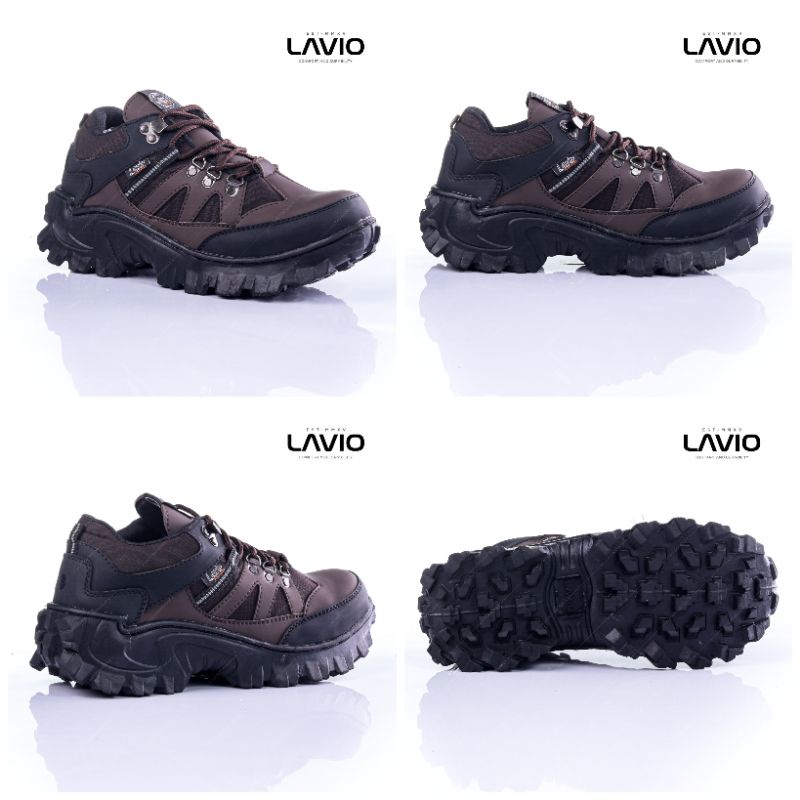 Lavio A86 Sepatu Safety Pria Sol Karet Lentur Anti Licin