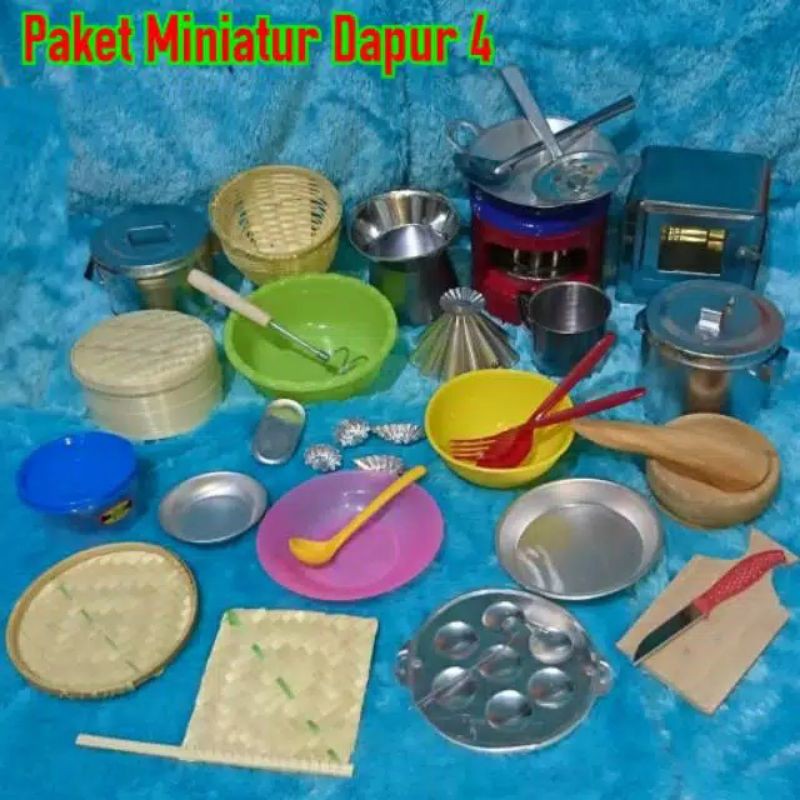 paket miniatur dapur lengkap mainan masak-masakan mini anak