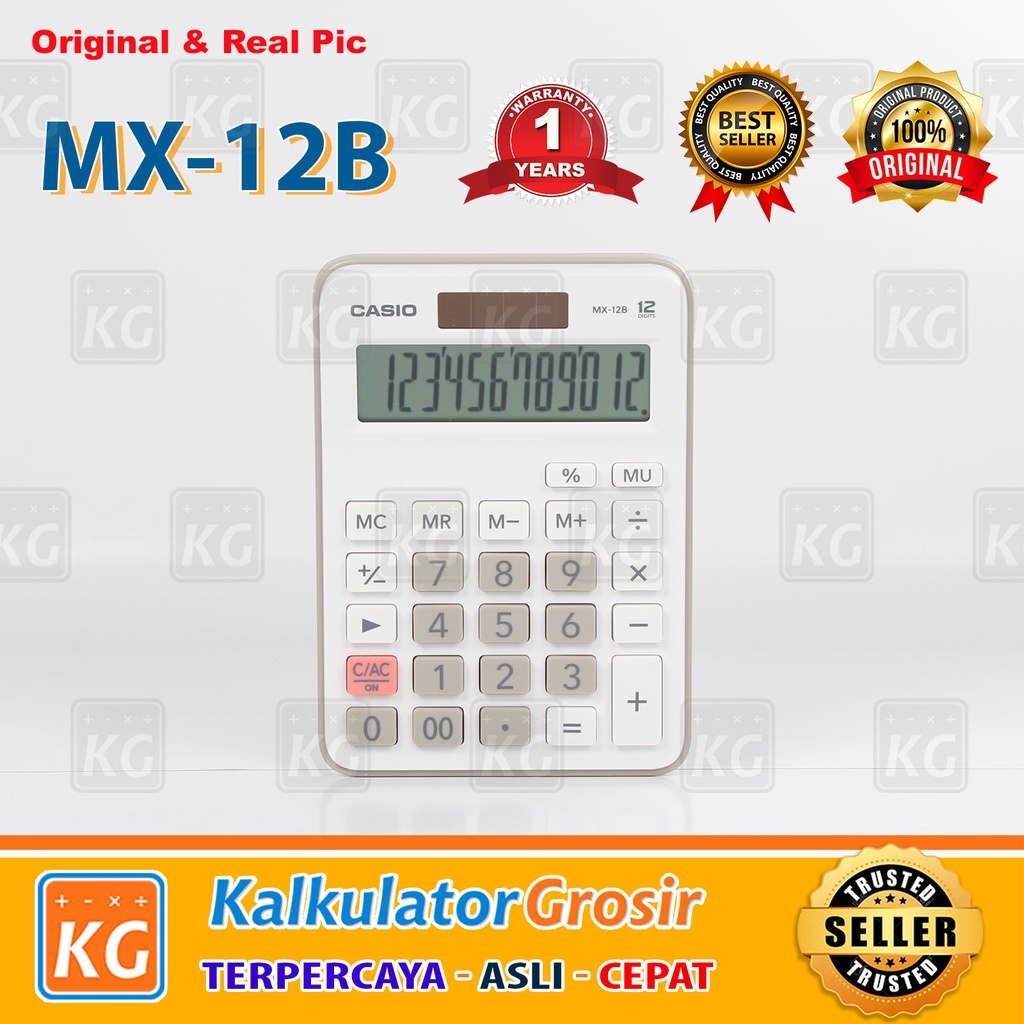 CASIO 12 DIGIT KALKULATOR CALCULATOR ALAT HITUNG MESIN HITUNG FANCY KANTOR OFFICE FANCY DELIGHT CALCULATOR CASIO SERIES MX 12 B MX12 B MX 12 WE 12 LB GN PK GARANSI RESMI 1 TAHUN
