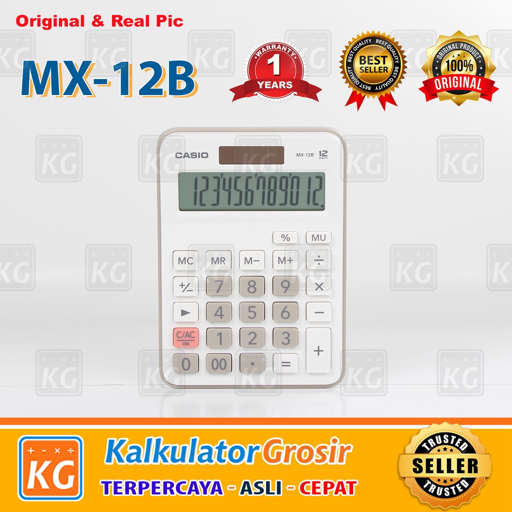 CASIO 12 DIGIT KALKULATOR CALCULATOR ALAT HITUNG MESIN HITUNG FANCY KANTOR OFFICE FANCY DELIGHT CALCULATOR CASIO SERIES MX 12 B MX12 B MX 12 WE 12 LB GN PK GARANSI RESMI 1 TAHUN