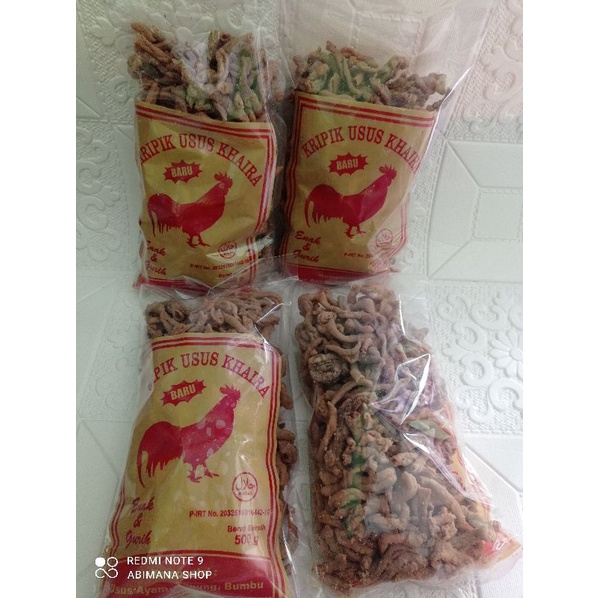 

kripik usus krispi, gurih, homemade