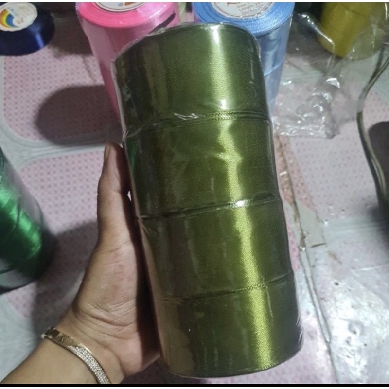 

pita satin, pita bungkus parcel hempres kado dll