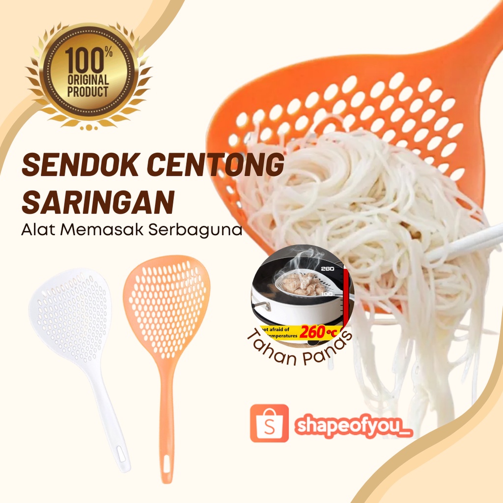 Sendok Saringan Mie Ikan Bakso Sayuran Sendok Nilon Alat Pengering Sendok Besar Saringan Sup Alat Dapur Centong Saringan Memasak