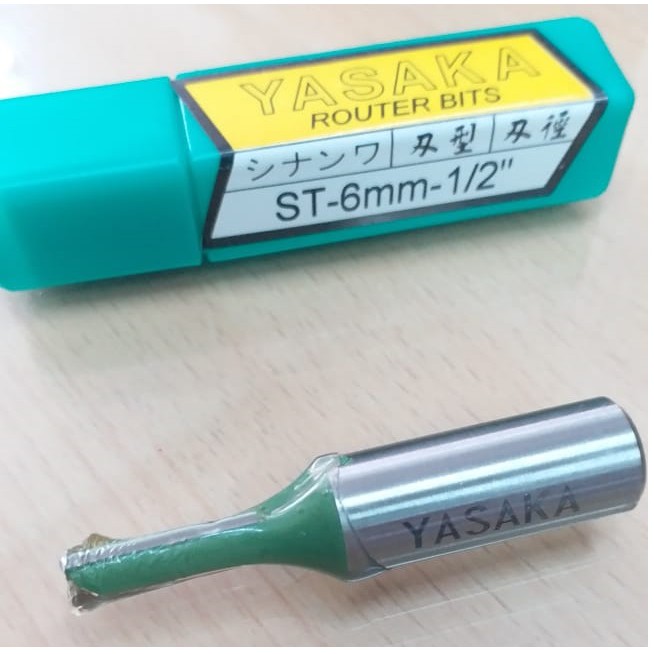 YASAKA ST-6mm-1/2" Mata Router Profil besar Straight bit 1/2 x 6mm