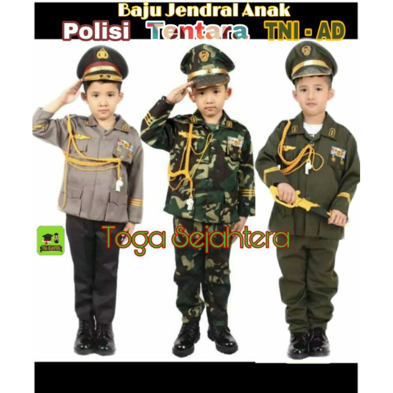 Baju_Karnaval_Profesi_Anak, JENDRAL,POLISI/TENTARA/TNI-AD