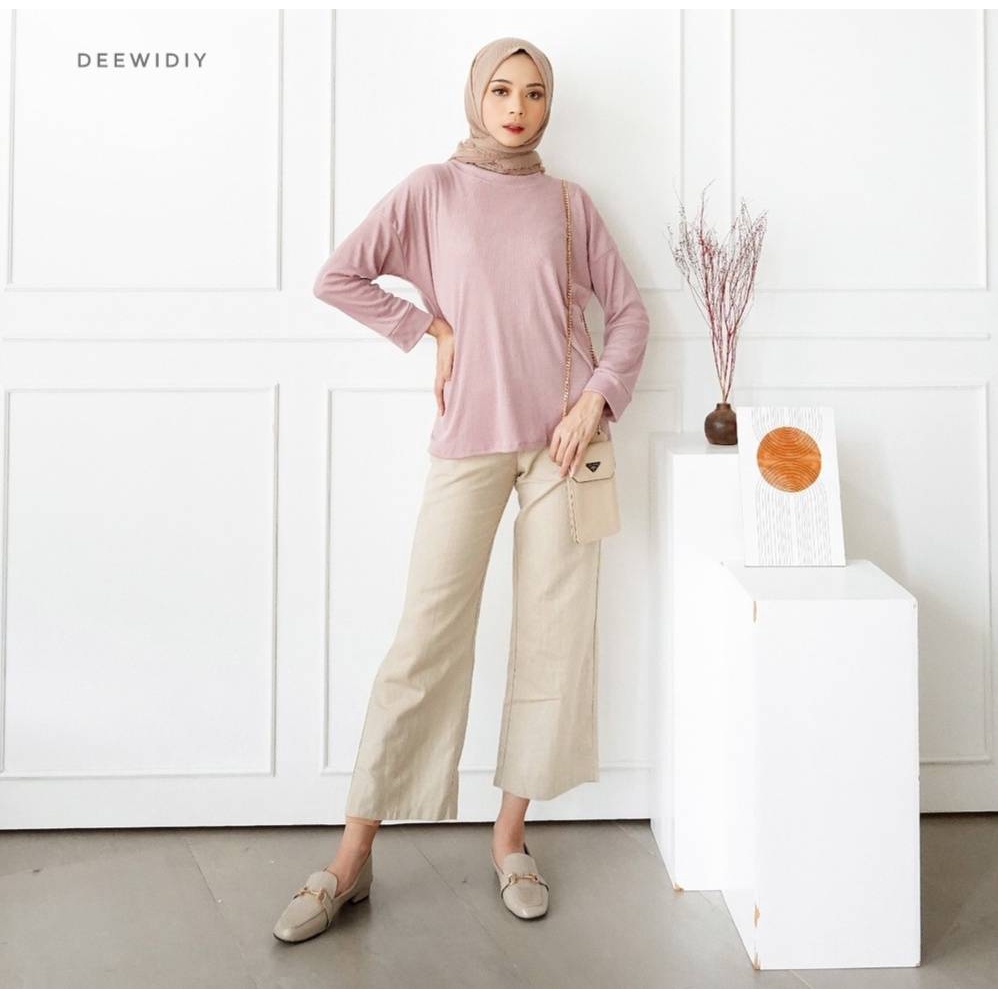 ATASAN RIB KNIT PREMIUM BAHAN HALUS LEMBUT - ZUMI TOP DEEWIDIY