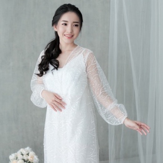 𝙏𝙪𝙩𝙪𝙡𝙡𝙚 Charmine Robe Wedding Robe Pengantin Robe Bridal Kimono Bride