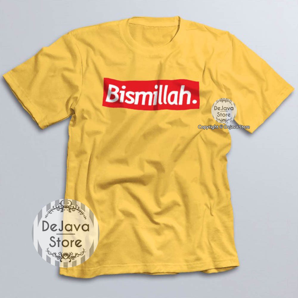 Kaos Dakwah Islami BISMILLAH - Tshirt Baju Distro Santri Muslim Eksklusif | 022-5