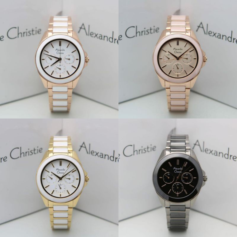 JAM TANGAN WANITA ALEXANDRE CHRISTIE AC 2904 CERAMIC ORIGINAL GARANSI RESMI 1 TAHUN