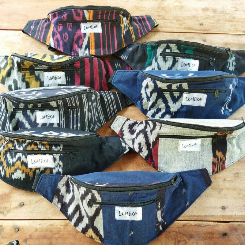 TAS PINGGANG TENUN ASLI LOMBOK | WEISTBAG TENUN ASLI BAHAN BLENGKET