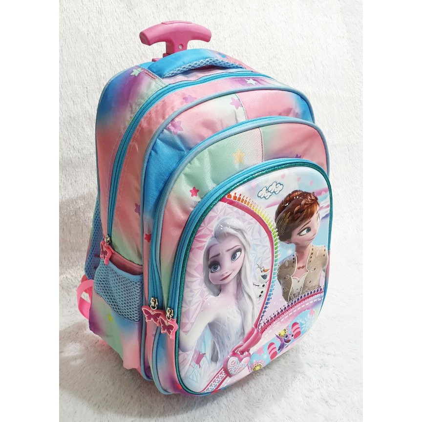 PROMO TERBAIK TROLLEY DORONG TAS ANAK SEKOLAH SD PEREMPUAN KUDA PONY PUTRI SALJU RAINBOW LILY 3RES IMPORT