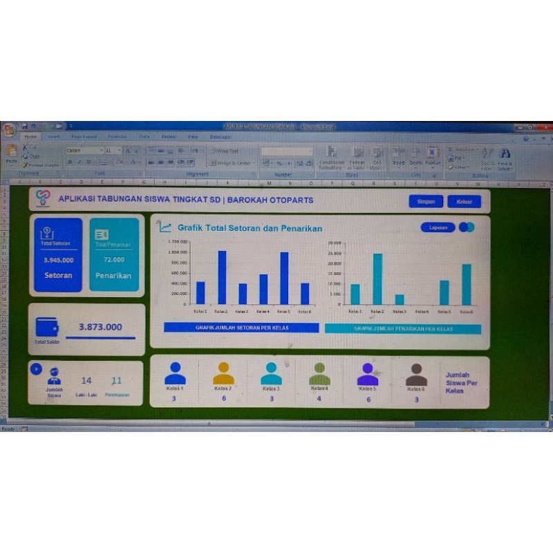 Jual Aplikasi Tabungan Siswa ExcelVba Shopee Indonesia