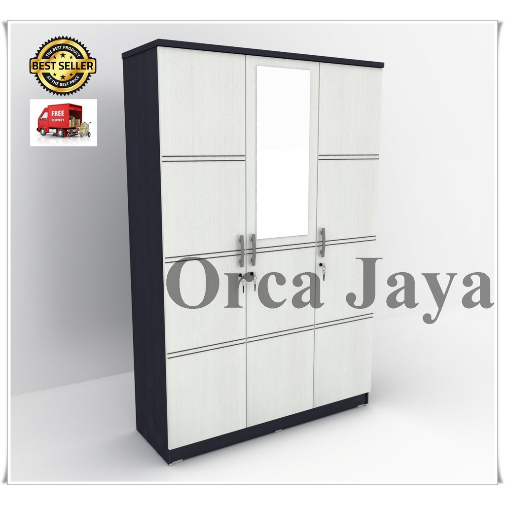 Lemari Pakaian 3 Pintu Cermin 20 LP 305