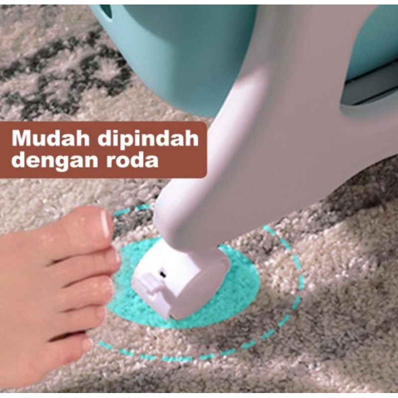 Rak susun serbaguna plastik kuat tebal kokoh ada roda rak premium