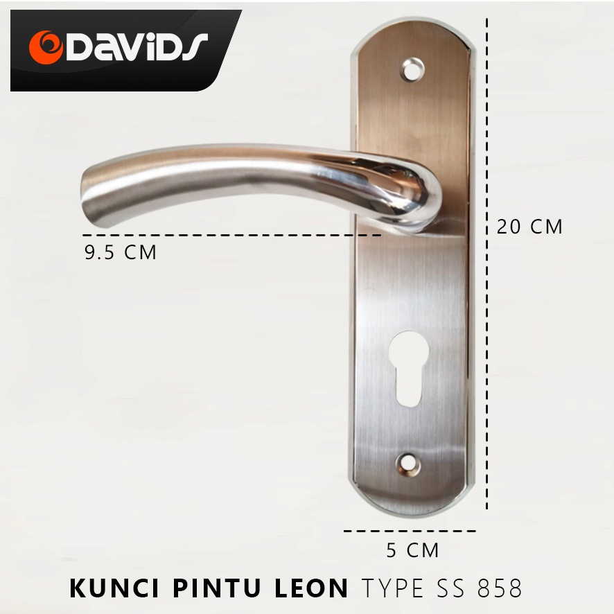 Kunci Pintu Rumah Set Hendel Kamar Set Minimalis Pegangan Handle Handel Slot Tanggung Leon Stainless