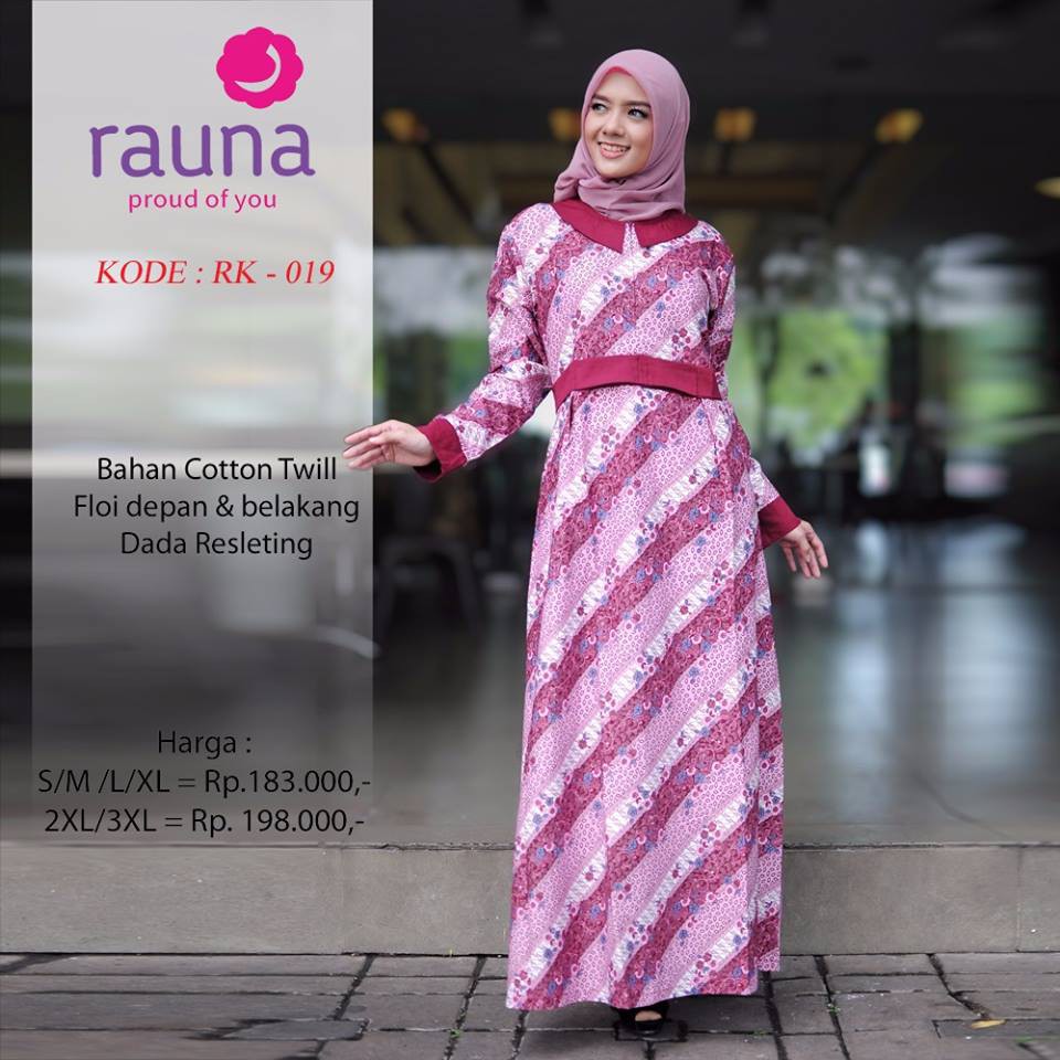 DRESS MUSLIM / GAMIS RAUNA RK - 19 / FASHION MUSLIM