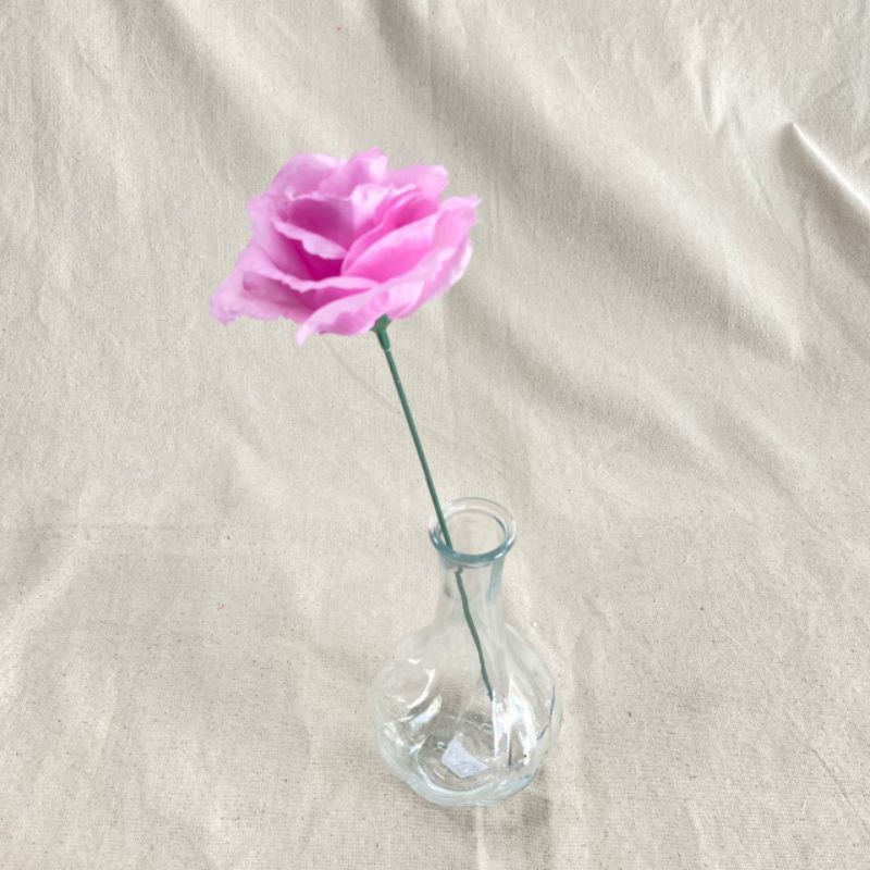 Bunga Artificial Rose FL X1 Bunga Artificial / Bunga Plastik / Bunga Dekorasi / Pernikahan-Pink magenta