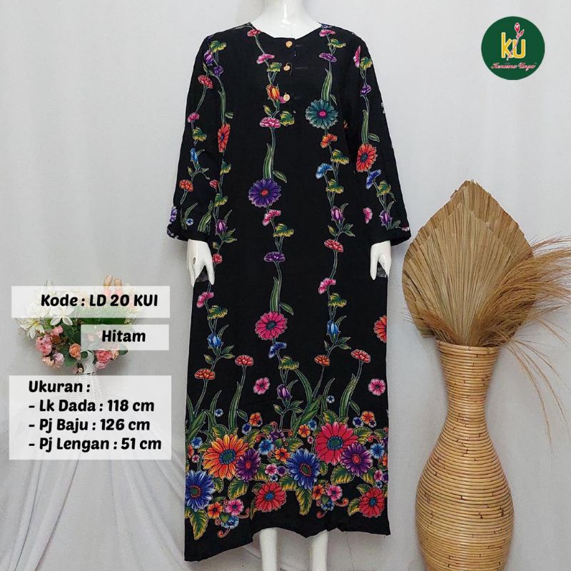 LONGDREES KENCANA UNGU LENGAN PANJANG LD 20 KUI DASTER BATIKU TERLARIS LD 120 CM PB.130 CM